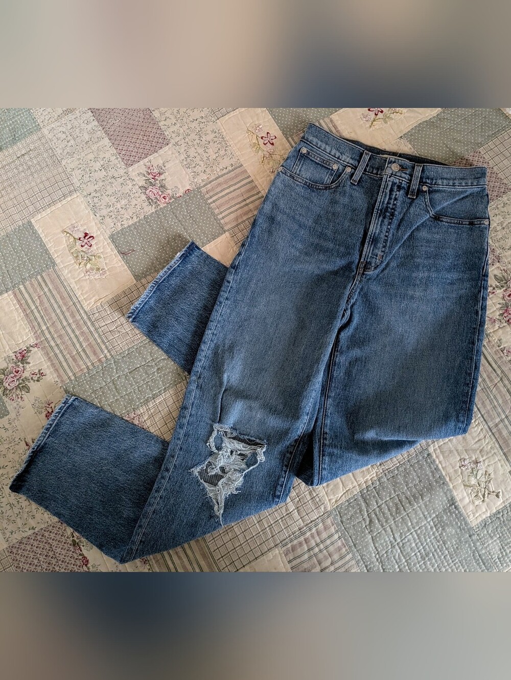 Madewell Jeans 28 Tall NWT Perfect Vintage Straight Kingsbury Wash